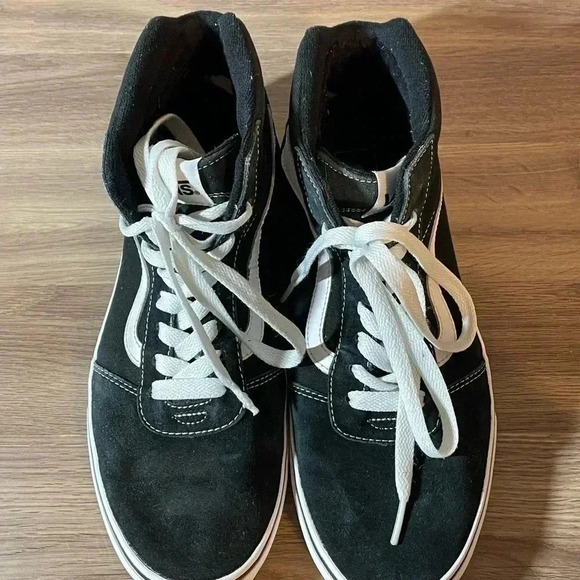 Vans Off The Wall Sk8 Hi Trainers Black Suede Men's Sz 10.5 - Picture 7 of 10